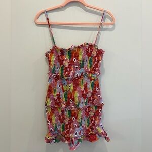 Colorful Smocked Tiered Mini Dress